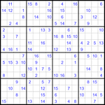 Судоку 16х16 #58 средний