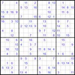 Судоку 16х16 #60 средний