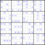Судоку 16х16 #56 трудный