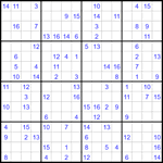 Судоку 16х16 #57 трудный