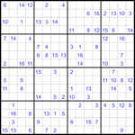 Судоку 16х16 #58 трудный