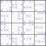 Судоку 16х16 #56 очень трудный