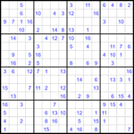 Судоку 16х16 #57 очень трудный