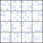 Судоку 16х16 #59 очень трудный