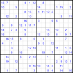 Судоку 16х16 #60 очень трудный