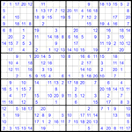 Судоку 20х20 #32 легкий