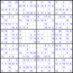 Судоку 20х20 #33 легкий