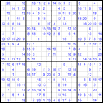 Судоку 20х20 #34 легкий