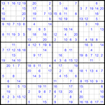 Судоку 20х20 #27 средний