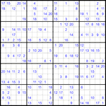 Судоку 20х20 #26 трудный