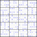 Судоку 20х20 #29 трудный