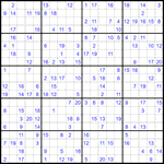 Судоку 20х20 #26 очень трудный