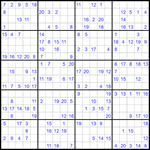 Судоку 20х20 #28 очень трудный