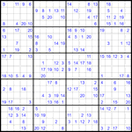 Судоку 20х20 #29 очень трудный