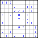 Судоку 9х9 #1762 легкий