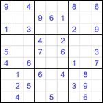 Судоку 9х9 #1764 легкий