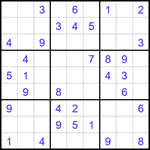Судоку 9х9 #1766 легкий