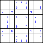 Судоку 9х9 #1767 легкий