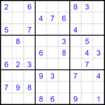 Судоку 9х9 #1775 легкий