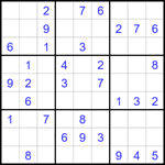 Судоку 9х9 #1780 легкий