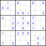 Судоку 9х9 #1781 легкий