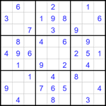 Судоку 9х9 #1785 легкий