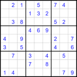 Судоку 9х9 #1806 легкий