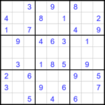 Судоку 9х9 #1813 легкий