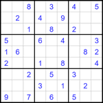 Судоку 9х9 #1820 легкий