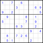 Судоку 9х9 #1736 средний