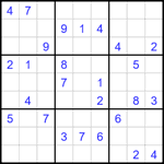 Судоку 9х9 #1744 средний