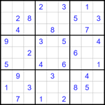 Судоку 9х9 #1750 средний