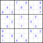 Судоку 9х9 #1765 средний