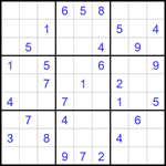 Судоку 9х9 #1772 средний