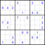 Судоку 9х9 #1773 средний