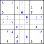 Судоку 9х9 #1779 средний