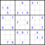 Судоку 9х9 #1781 средний