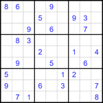 Судоку 9х9 #1790 средний