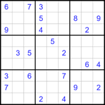 Судоку 9х9 #1731 трудный