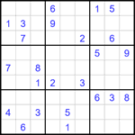 Судоку 9х9 #1732 трудный