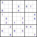 Судоку 9х9 #1734 трудный