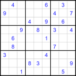 Судоку 9х9 #1735 трудный