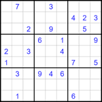 Судоку 9х9 #1736 трудный