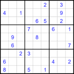 Судоку 9х9 #1738 трудный