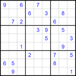 Судоку 9х9 #1740 трудный