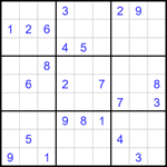 Судоку 9х9 #1741 трудный