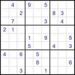 Судоку 9х9 #1742 трудный