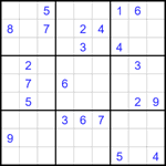 Судоку 9х9 #1743 трудный