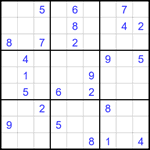 Судоку 9х9 #1747 трудный