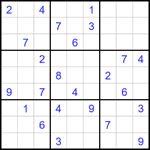 Судоку 9х9 #1749 трудный